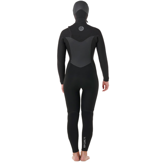 Rip Curl Women's Flashbomb 5/4 Hooded Chest-Zip Wetsuit