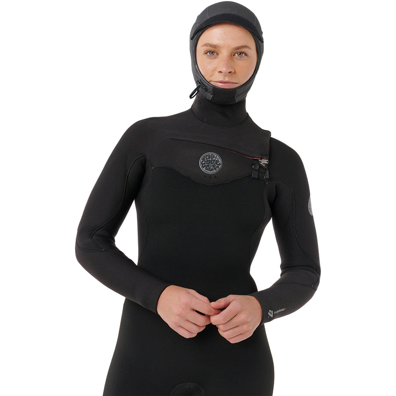 Load image into Gallery viewer, Rip Curl Women&#39;s Flashbomb 5/4 Hooded Chest-Zip Wetsuit

