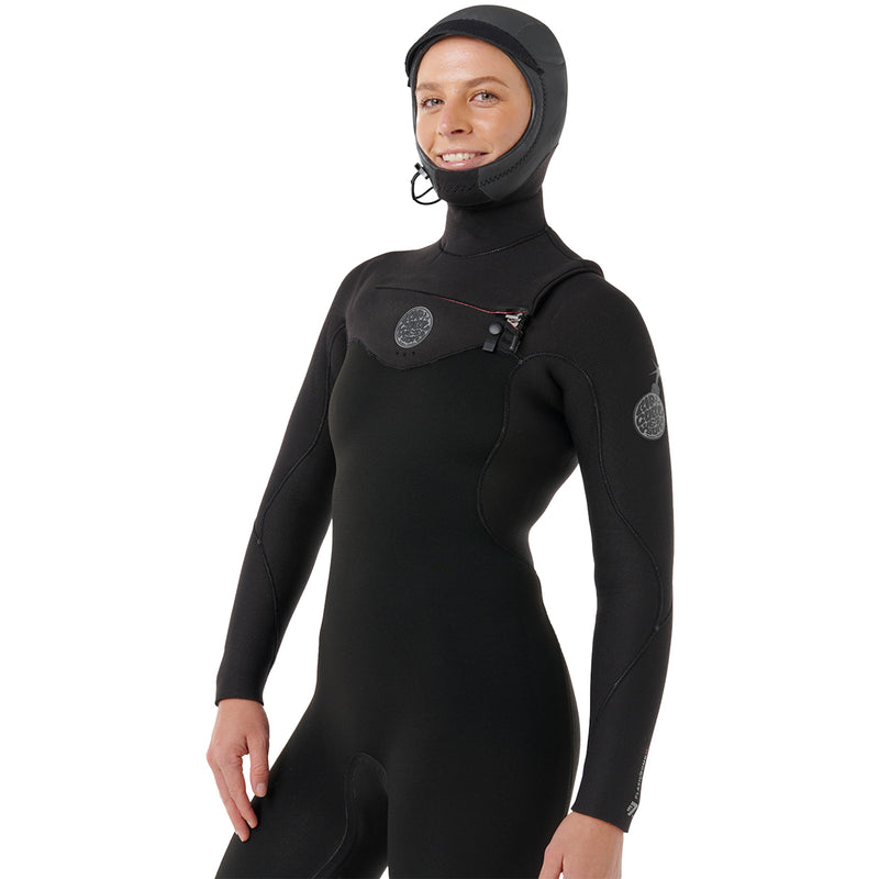 Load image into Gallery viewer, Rip Curl Women&#39;s Flashbomb 5/4 Hooded Chest-Zip Wetsuit
