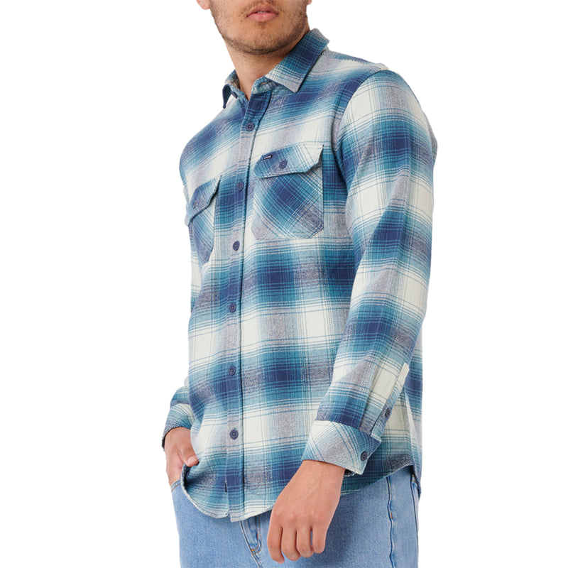 Load image into Gallery viewer, Rip Curl Count Long Sleeve Button-Up Flannel Shirt
