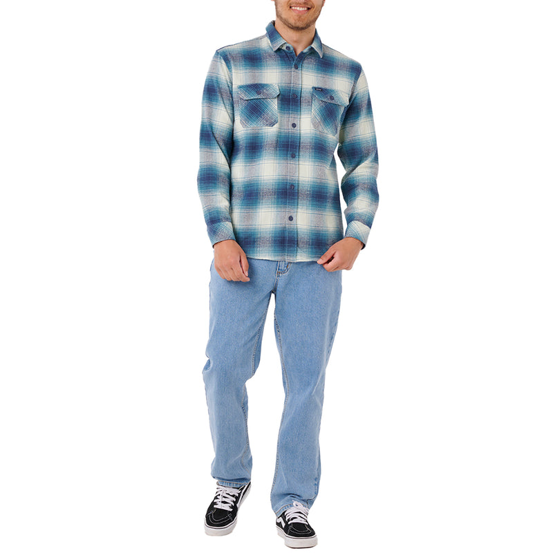 Load image into Gallery viewer, Rip Curl Count Long Sleeve Button-Up Flannel Shirt
