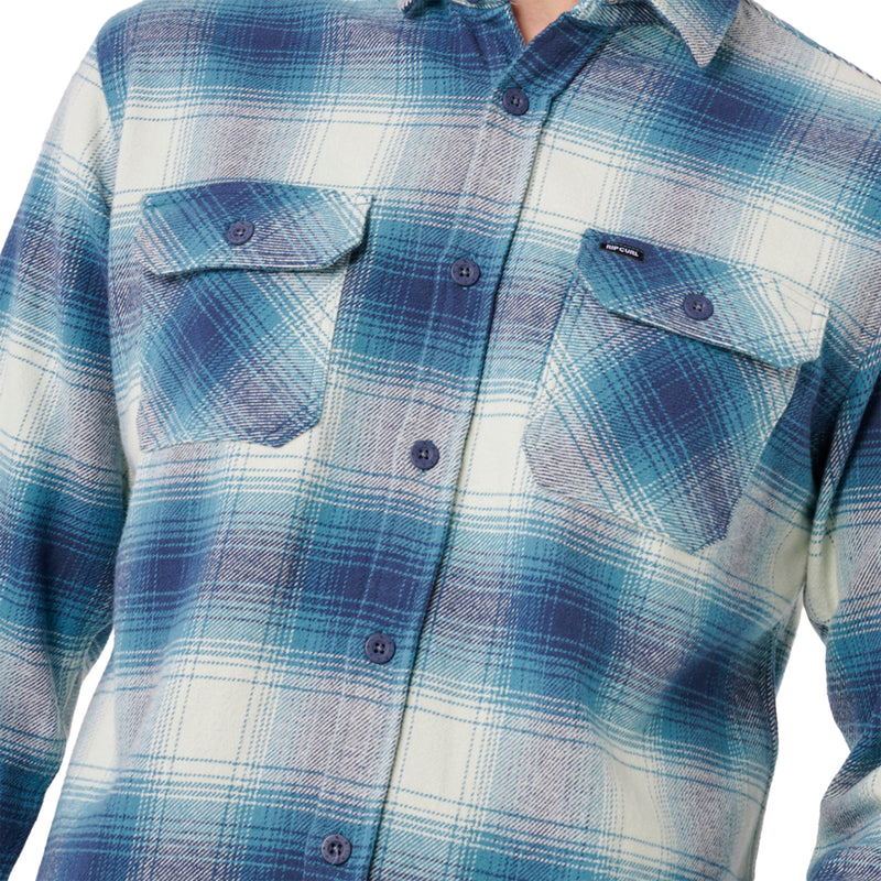 Load image into Gallery viewer, Rip Curl Count Long Sleeve Button-Up Flannel Shirt
