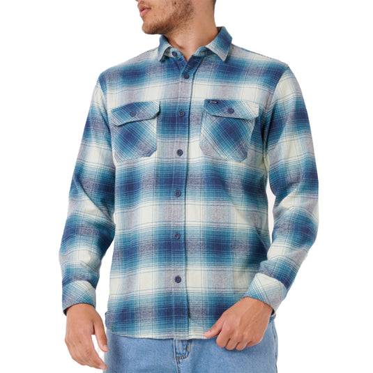 Rip Curl Count Long Sleeve Button-Up Flannel Shirt