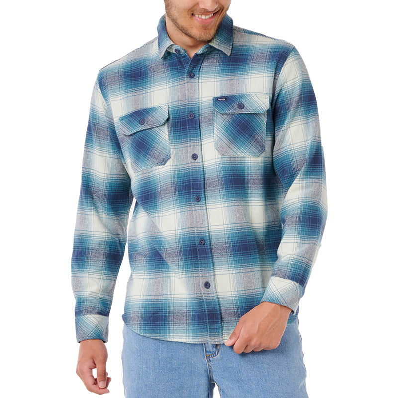 Load image into Gallery viewer, Rip Curl Count Long Sleeve Button-Up Flannel Shirt
