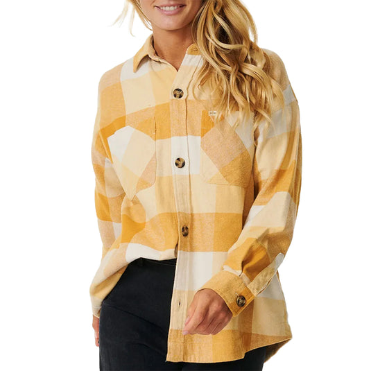 Rip Curl Women's La Isla Long Sleeve Button Up Flannel Shirt