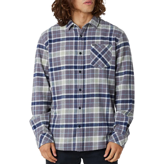 Rip Curl Checked In Long Sleeve Button-Up Flannel Shirt