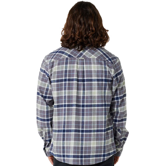 Rip Curl Checked In Long Sleeve Button-Up Flannel Shirt