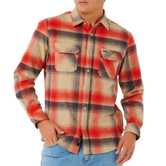 Rip Curl Search Wool Long Sleeve Button-Up Flannel Shirt 1
