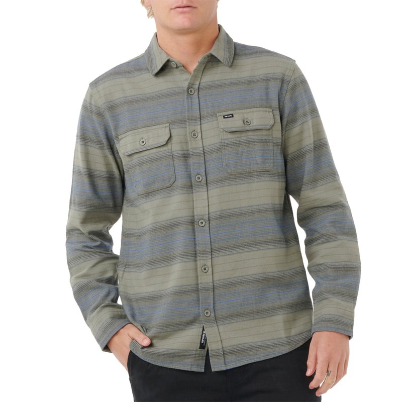 Load image into Gallery viewer, Rip Curl Line Up Long Sleeve Button-Up Flannel Shirt 1
