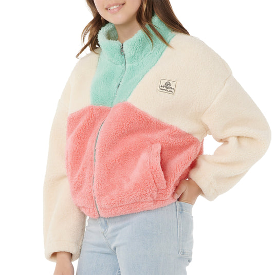 Rip Curl Youth Block Party Polar Fleece Zip-Up Jacket 2