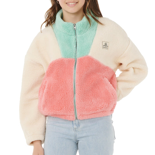 Rip Curl Youth Block Party Polar Fleece Zip-Up Jacket