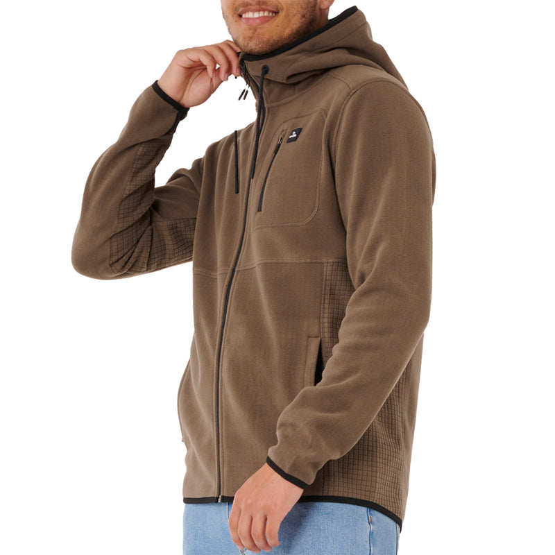 Load image into Gallery viewer, Rip Curl Departed Polar Fleece Hooded Zip Jacket
