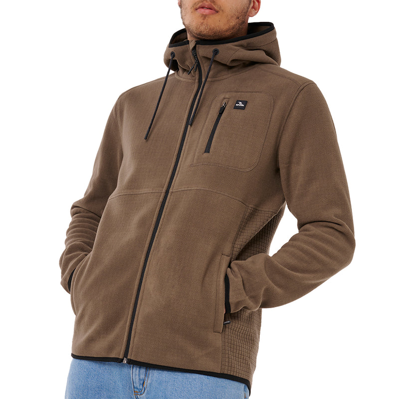 Load image into Gallery viewer, Rip Curl Departed Polar Fleece Hooded Zip Jacket
