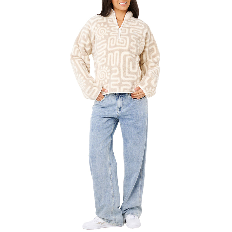 Load image into Gallery viewer, Rip Curl Women&#39;s Sunset Luau Quarter Zip Polar Fleece Sweatshirt
