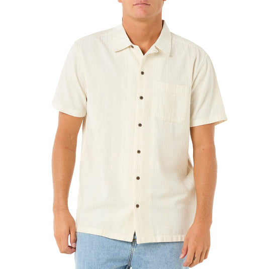 Rip Curl Raw Energy Stripe Short Sleeve Button-Up Shirt