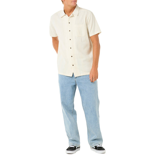 Rip Curl Raw Energy Stripe Short Sleeve Button-Up Shirt