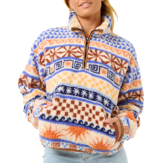 Rip Curl Women's San Carlos Half-Zip Polar Fleece Pullover Sweatshirt 1