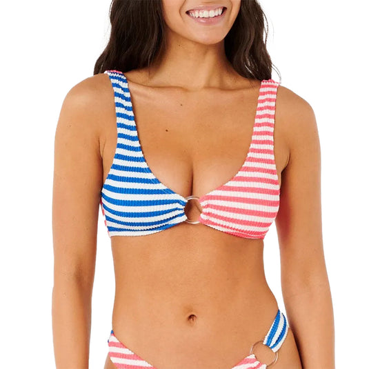 Rip Curl Women's Es Vedra Stripe Crop Bikini Top