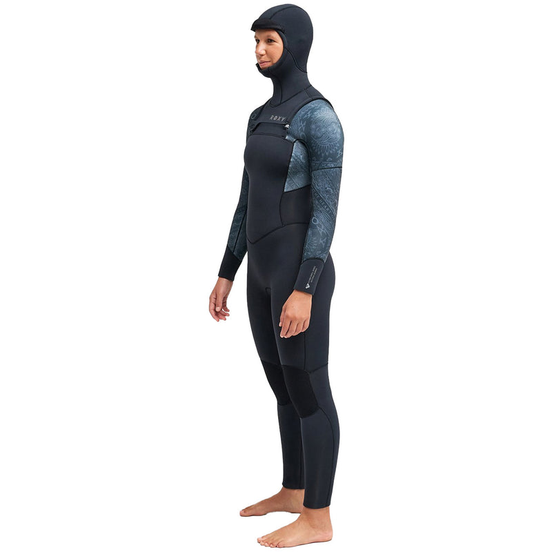 Load image into Gallery viewer, Roxy Women's Swell Natural 5/4 Hooded Chest-Zip Wetsuit 3
