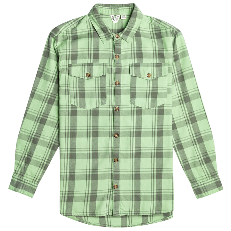 Load image into Gallery viewer, Roxy Women&#39;s Let It Go Long Sleeve Button-Up Flannel Shirt
