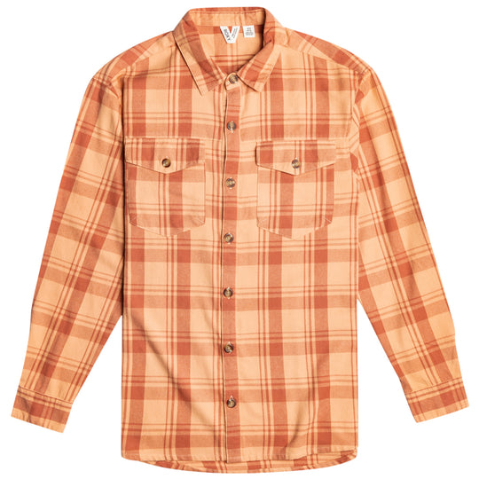 Roxy Women's Let It Go Long Sleeve Button-Up Flannel Shirt