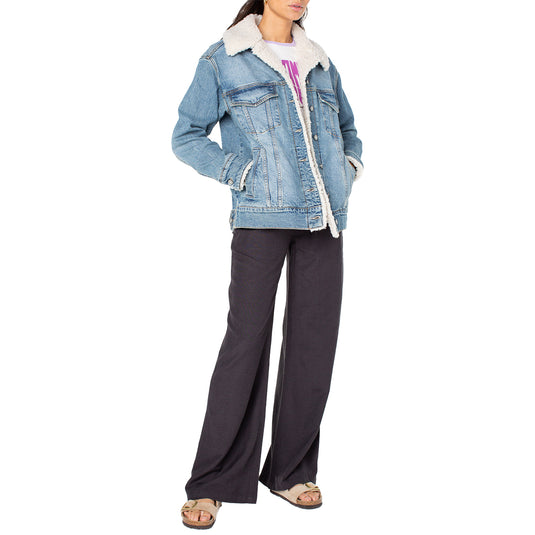 Roxy Women's So Amped With Sherpa Denim Jacket