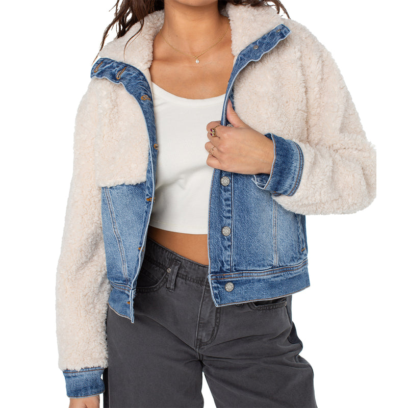 Load image into Gallery viewer, Roxy Women&#39;s Surf &amp; Turf Denim Jacket
