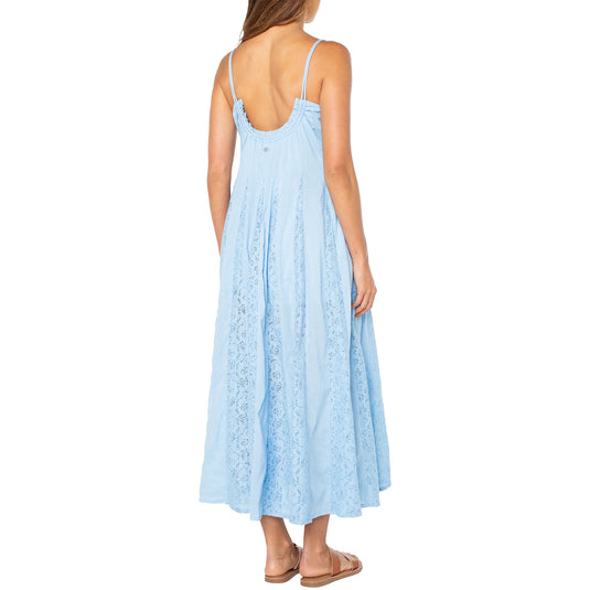 Roxy Women's Jardin Bloom V-Neck Maxi Dress - Airy Blue