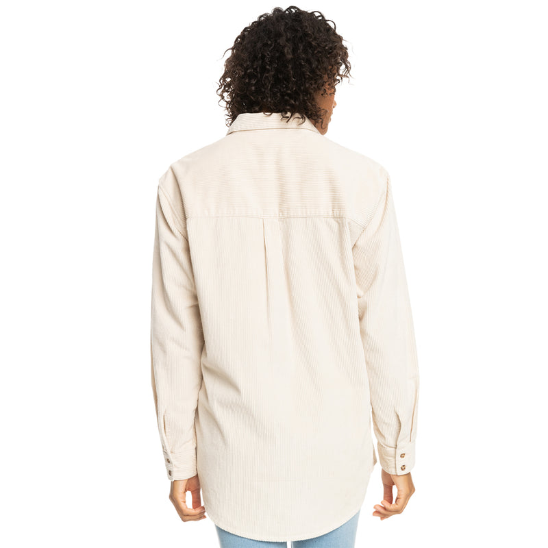 Load image into Gallery viewer, Roxy Women&#39;s Let It Go Corduroy Long Sleeve Button-Up Shirt
