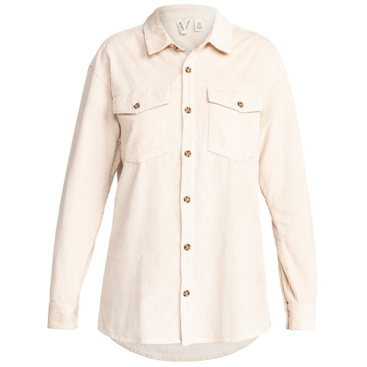 Roxy Women's Let It Go Corduroy Long Sleeve Button-Up Shirt