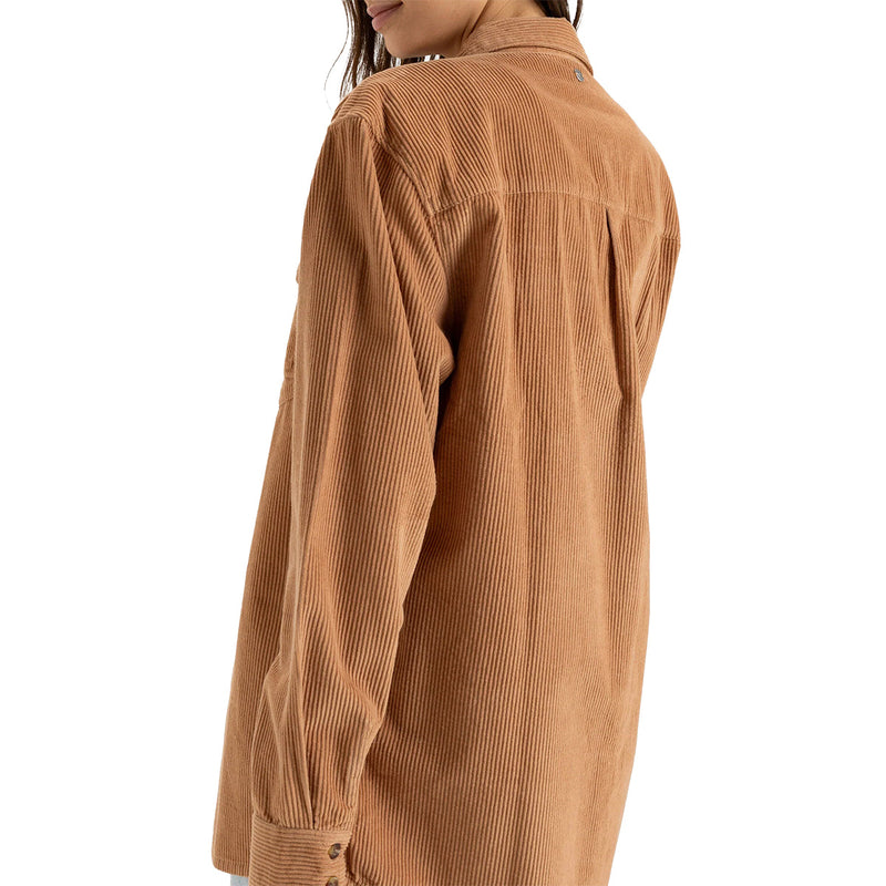 Load image into Gallery viewer, Roxy Women&#39;s Let It Go Corduroy Long Sleeve Button-Up Shirt
