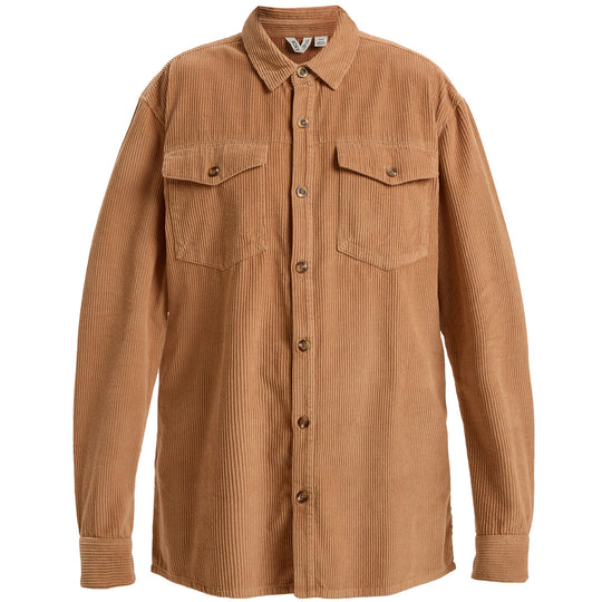 Roxy Women's Let It Go Corduroy Long Sleeve Button-Up Shirt
