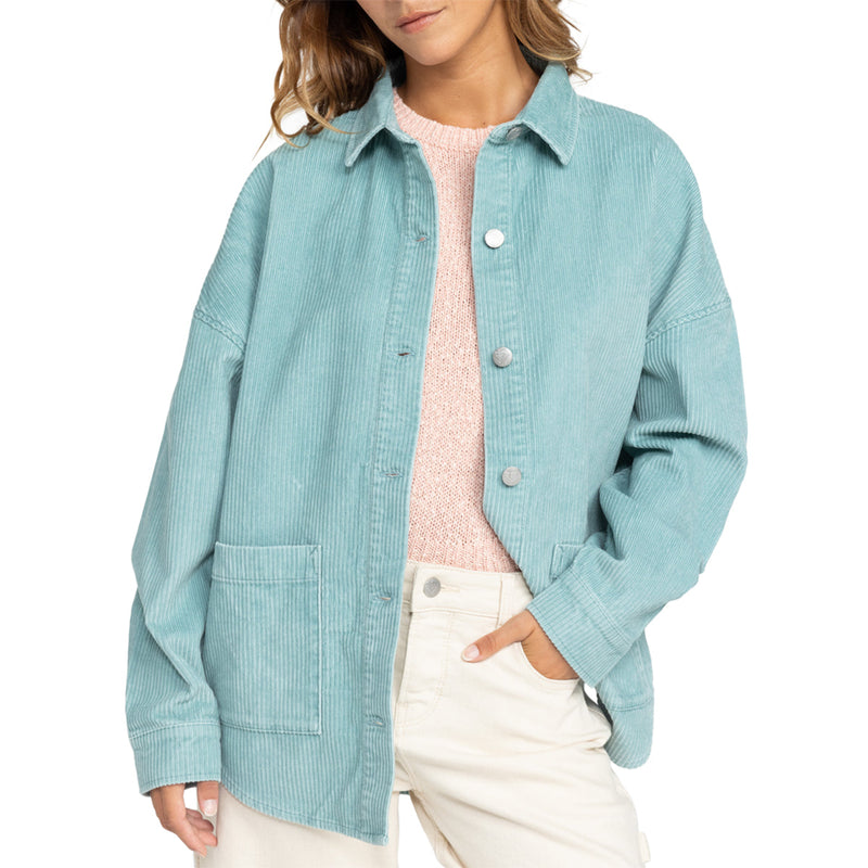 Load image into Gallery viewer, Roxy Women's Kick Back Washed Corduroy Long Sleeve Button-Up Shirt
