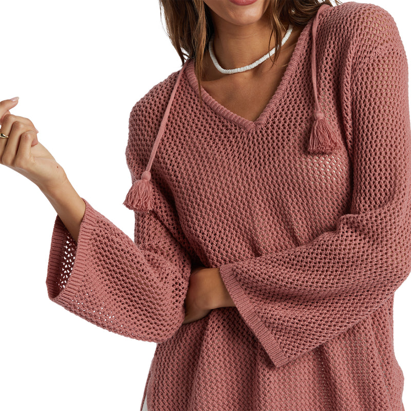 Load image into Gallery viewer, Roxy Women's After Beach Break Hooded V-Neck Sweater
