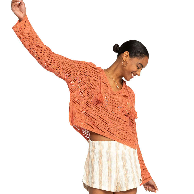 Load image into Gallery viewer, Roxy Women's After Beach Break II Hooded V-Neck Sweater
