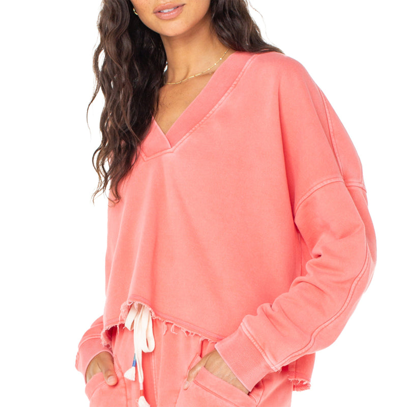 Load image into Gallery viewer, Roxy Women's Lowland V-Neck Sweatshirt
