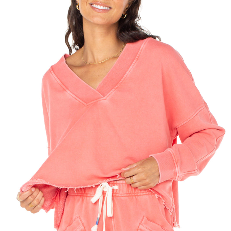 Load image into Gallery viewer, Roxy Women's Lowland V-Neck Sweatshirt
