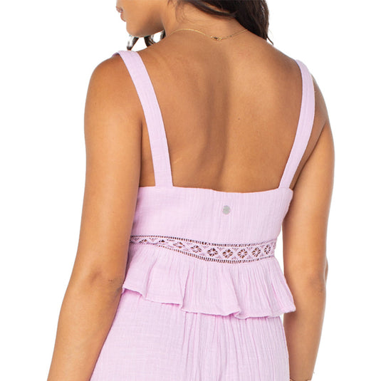 Roxy Women's Island Time Tank Crop Top 2