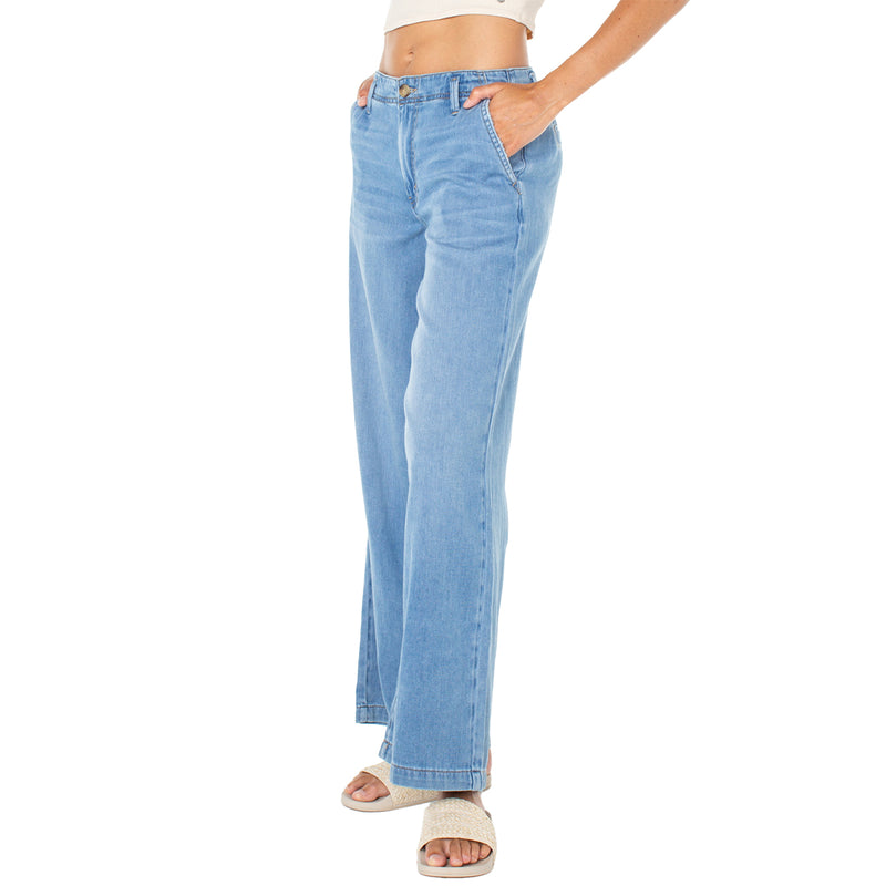 Load image into Gallery viewer, Roxy Women&#39;s Kalani Wide Leg Denim Pants
