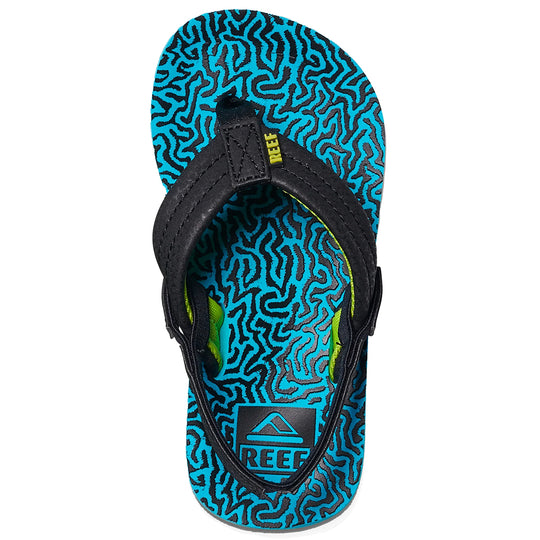 REEF Youth Little Ahi Sandals - Blue Coral