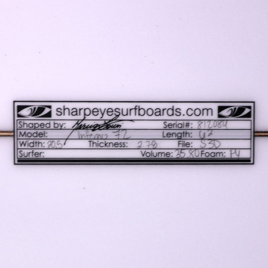 Sharp Eye Inferno 72 6'2 x 20 ½ x 2.78 Surfboard