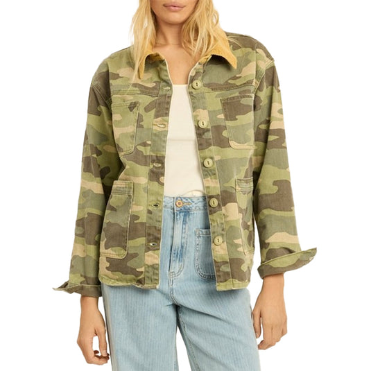 Sisstr Women's Kickin' It Button-Up Denim Jacket