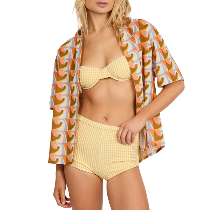 Load image into Gallery viewer, Sisstrevolution Women&#39;s Santos Short Sleeve Button-Up Shirt
