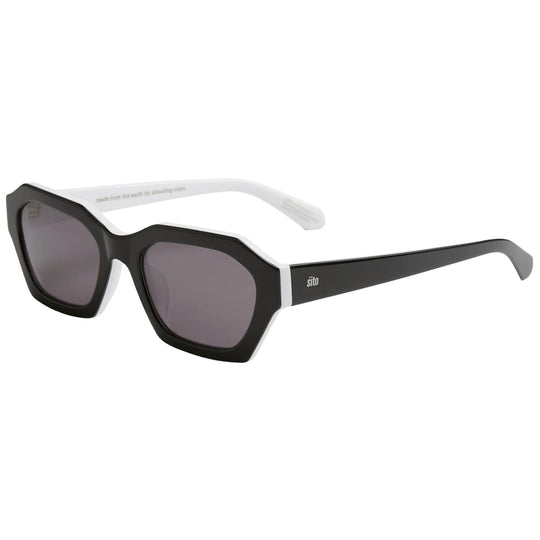 Sito Kinetic Polarized Sunglasses - Black White/Iron Gray