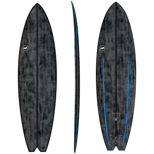 Skindog Hydroplane Thunderbolt Black Surfboard