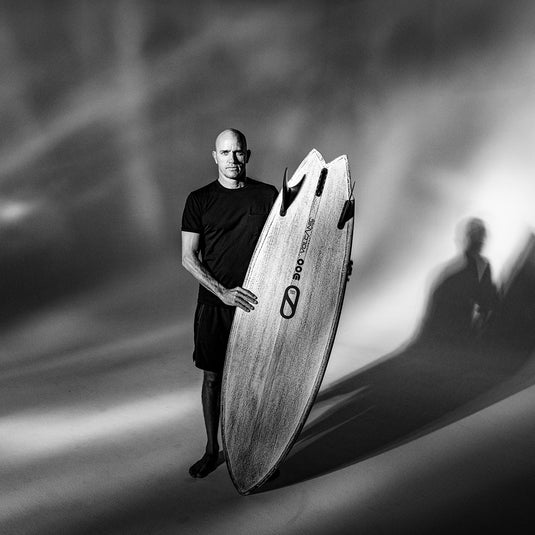 Slater Designs Great White Twin I-Bolic Volcanic Surfboard