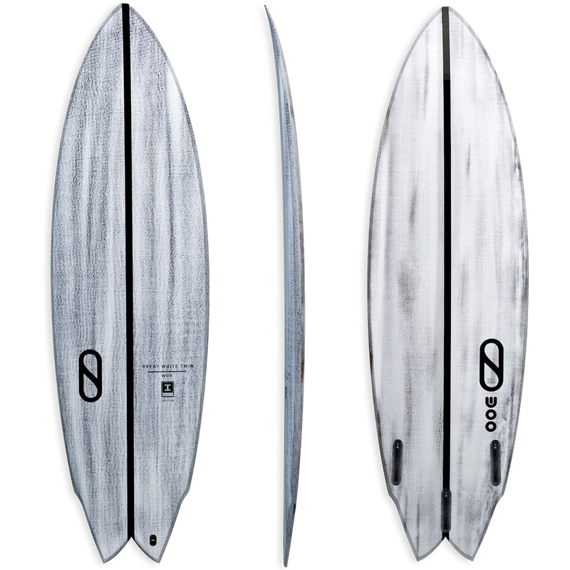 Load image into Gallery viewer, Slater Designs Great White Twin I-Bolic Volcanic Surfboard - BLEMISH
