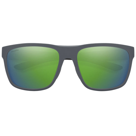 SMITH Barra Polarized Sunglasses - Matte Cement/ChromaPop Green Mirror 2