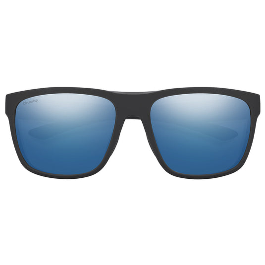 Smith Barra Polarized Sunglasses - Matte Black/ChromaPop Glass Blue Mirror