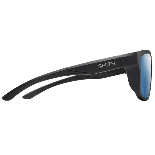 Smith Barra Polarized Sunglasses - Matte Black/ChromaPop Glass Blue Mirror